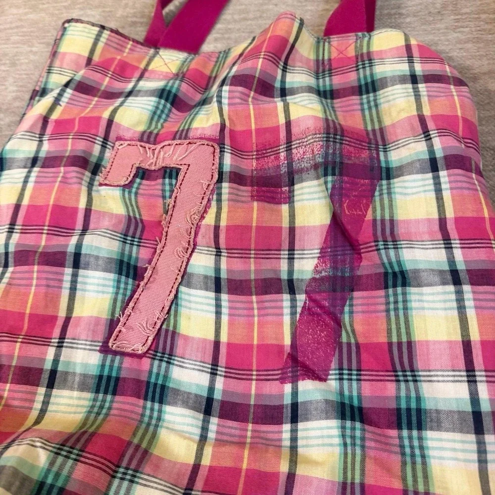 American Eagle Outfitters Plaid Everyday Tote Bag Pink 18